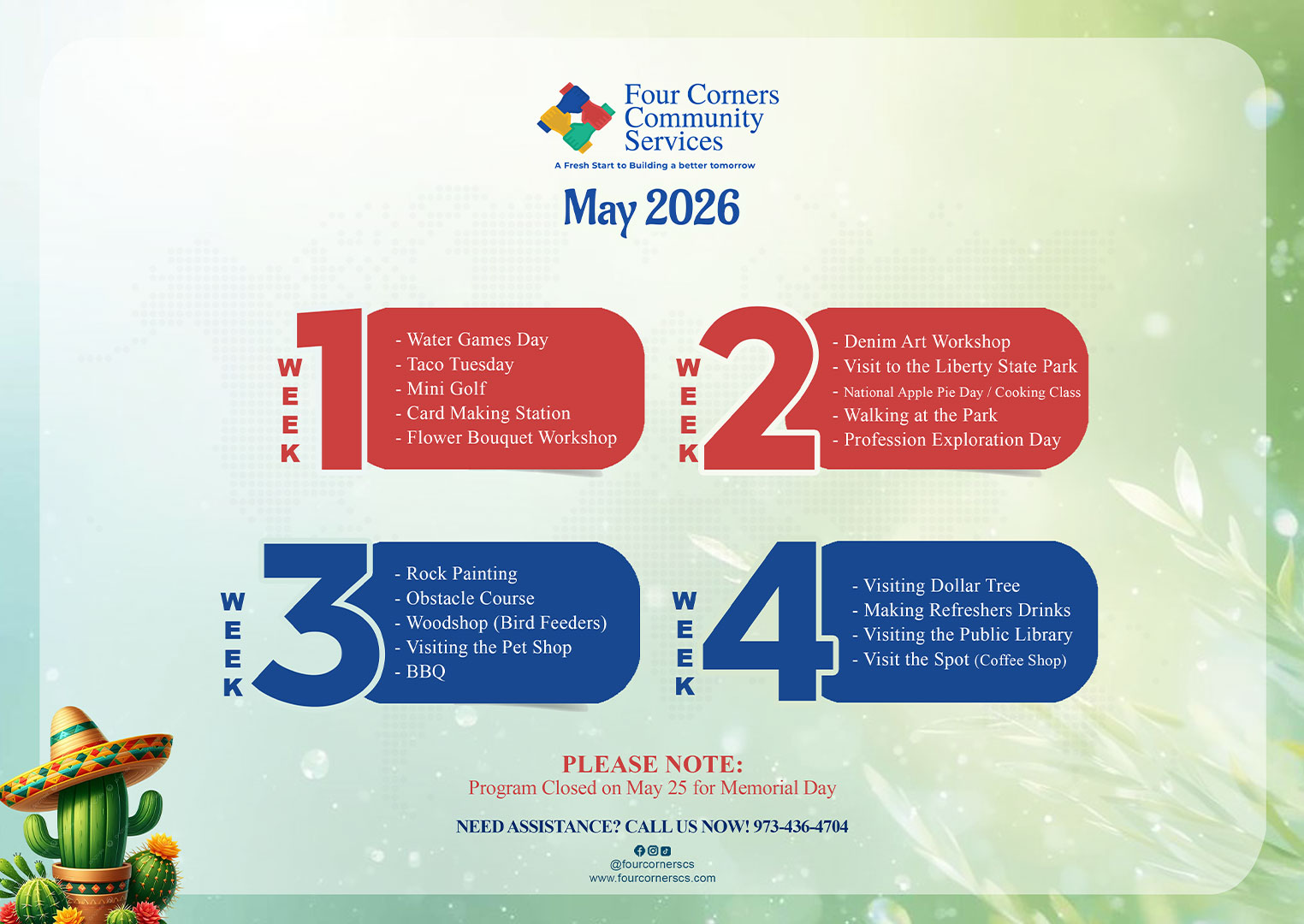 May Activity Calendar